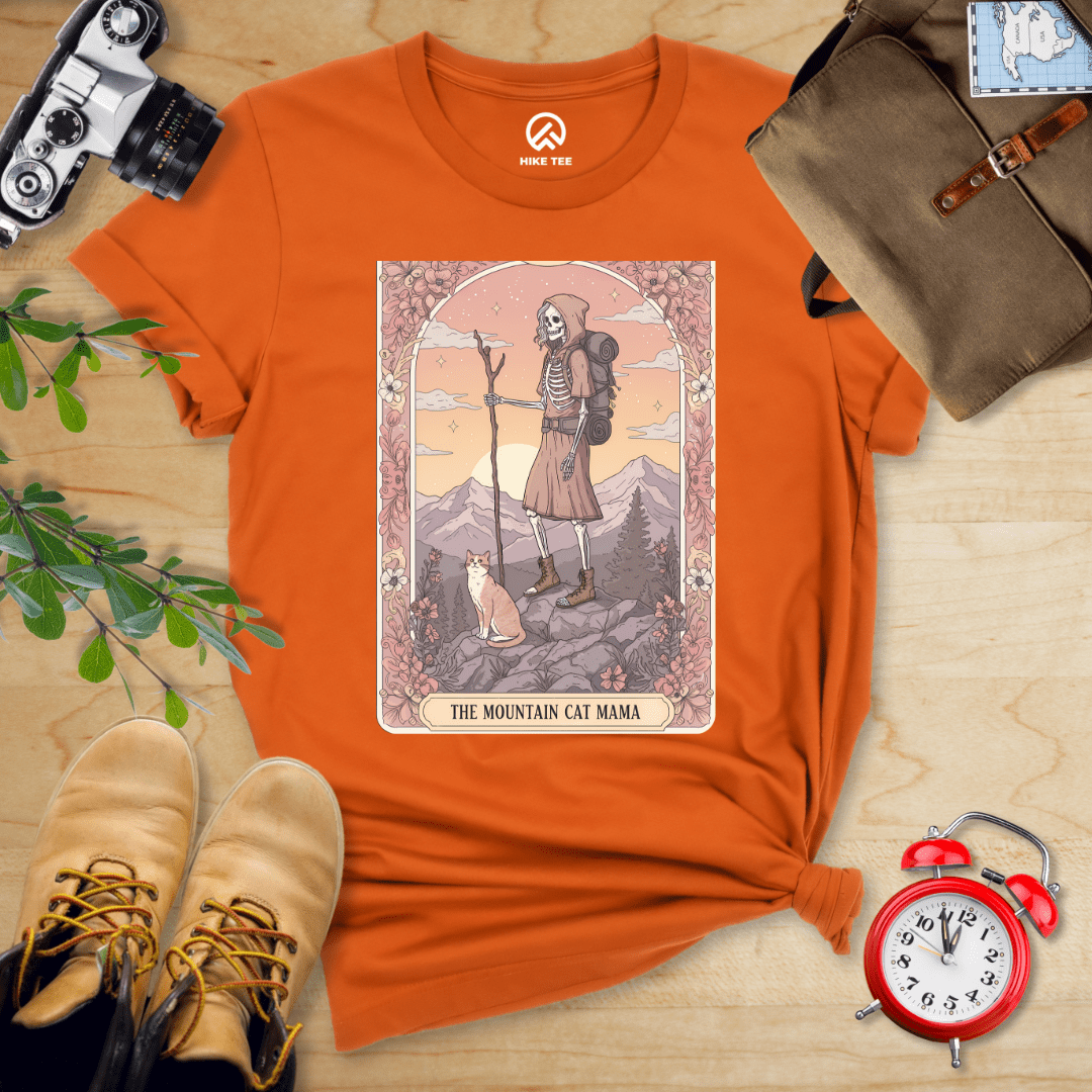 Hike Tee T-Shirt Autumn / S Mountain Cat Mom Shirt