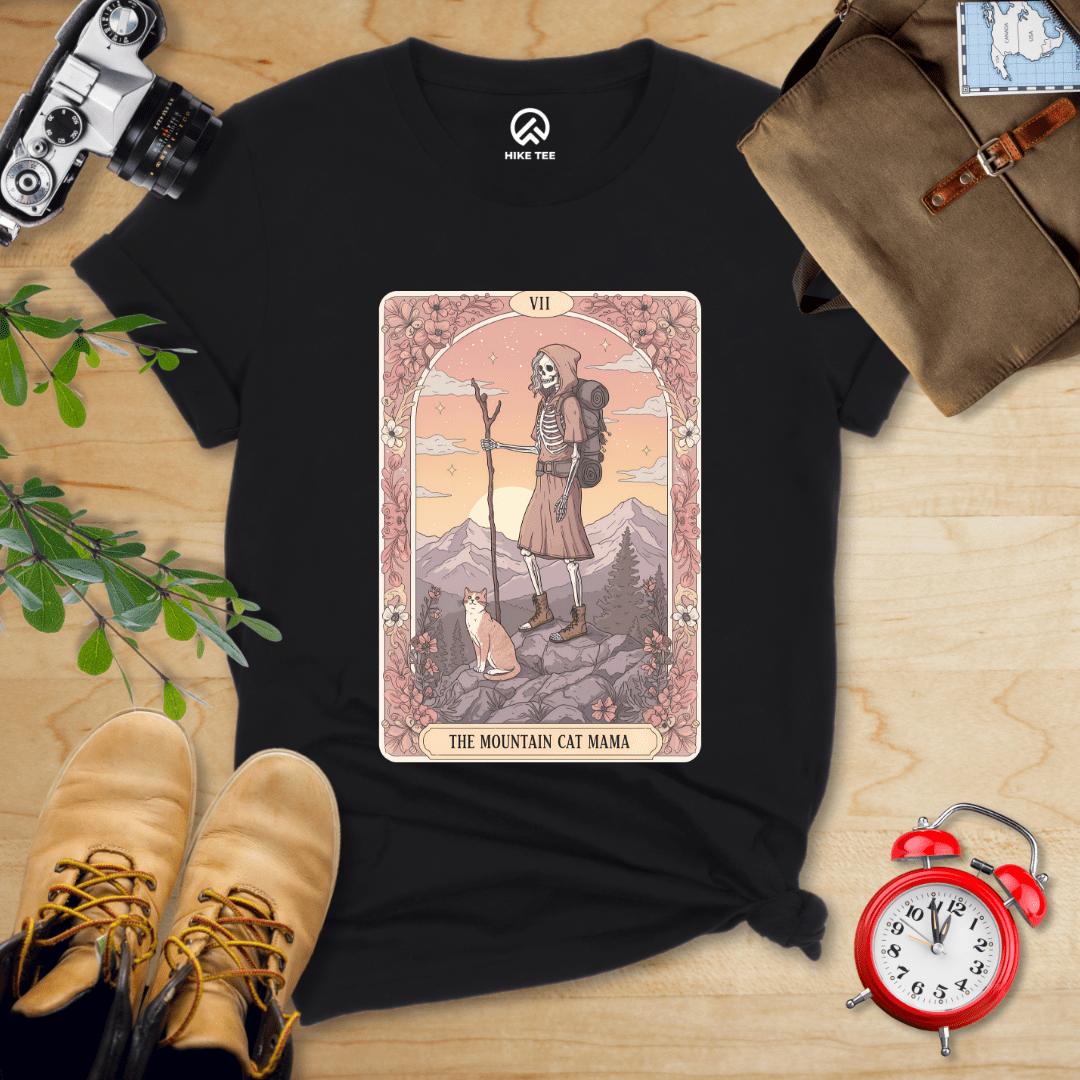 Hike Tee T-Shirt Black / S Mountain Cat Mom Shirt