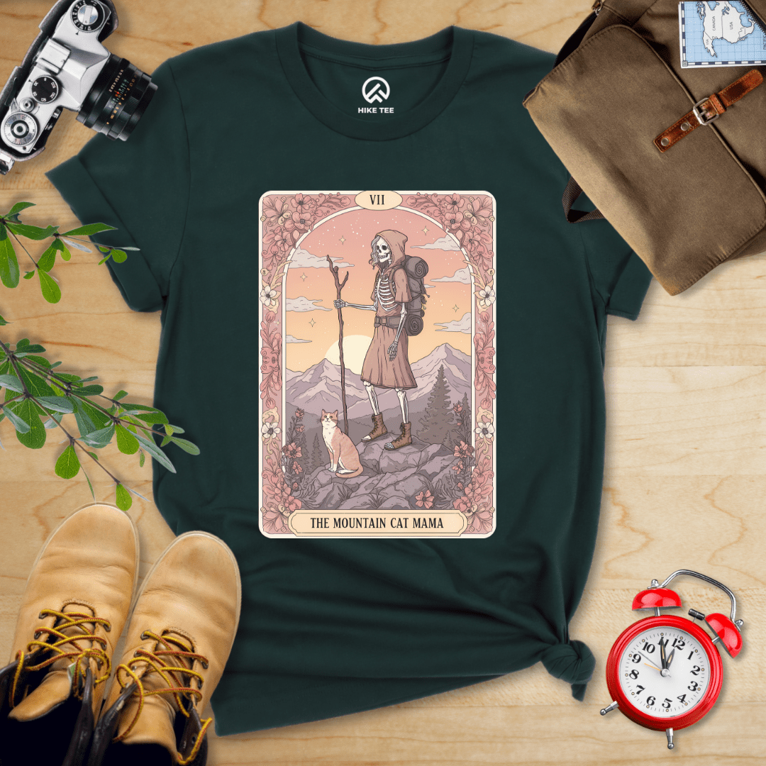Hike Tee T-Shirt Forest / S Mountain Cat Mom Shirt