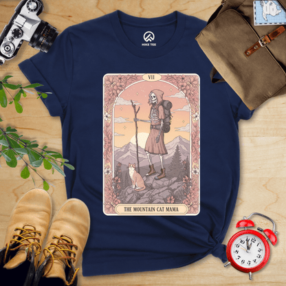 Hike Tee T-Shirt Navy / S Mountain Cat Mom Shirt
