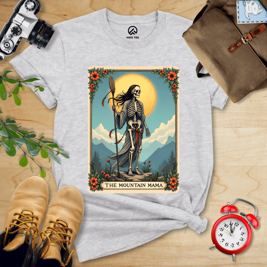 Hike Tee T-Shirt Athletic Heather / S Mountain Mama Tarrot Card Shirt