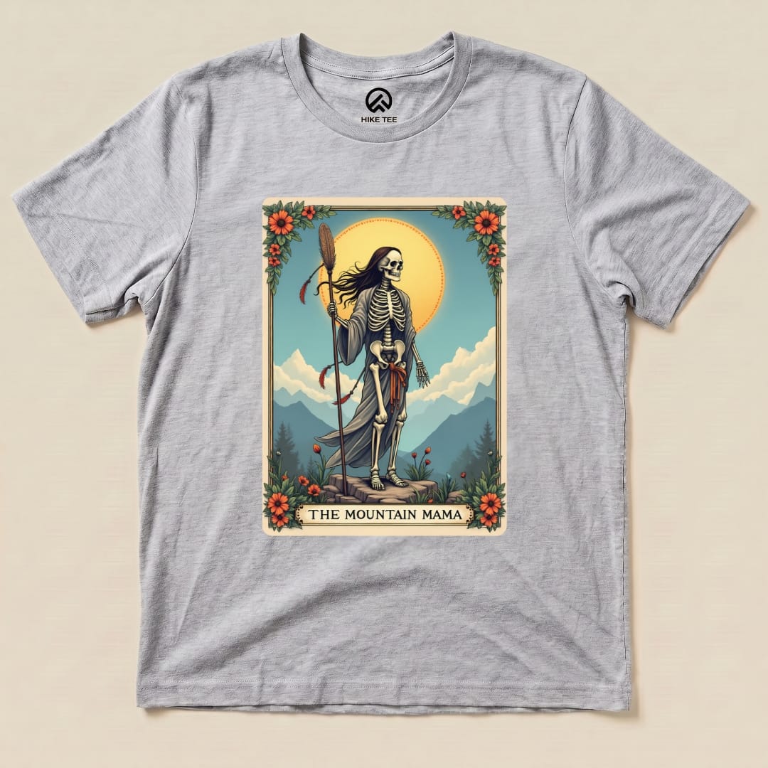 Mountain Mama Tarrot Card Shirt Printify T-Shirt Athletic Heather / S