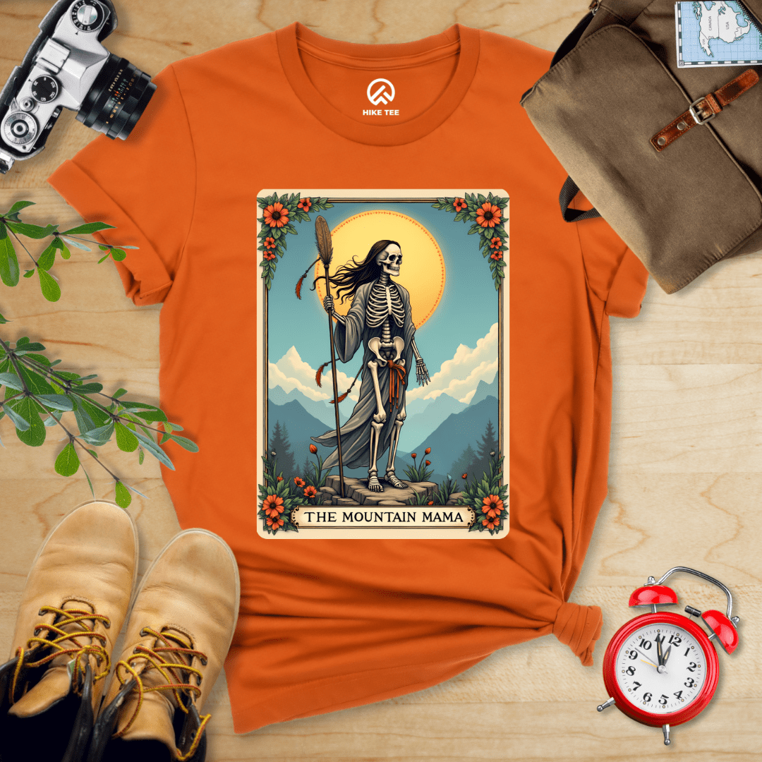 Hike Tee T-Shirt Autumn / S Mountain Mama Tarrot Card Shirt