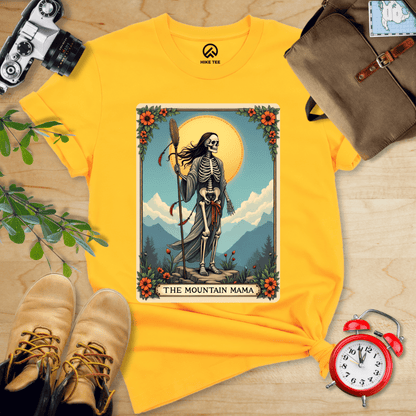 Hike Tee T-Shirt Gold / S Mountain Mama Tarrot Card Shirt