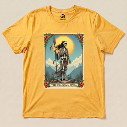 Mountain Mama Tarrot Card Shirt Printify T-Shirt Gold / S