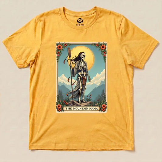 Mountain Mama Tarrot Card Shirt Printify T-Shirt Gold / S