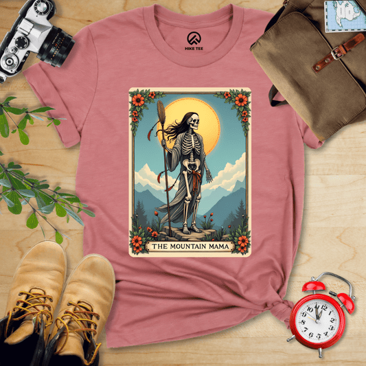 Hike Tee T-Shirt Heather Mauve / S Mountain Mama Tarrot Card Shirt