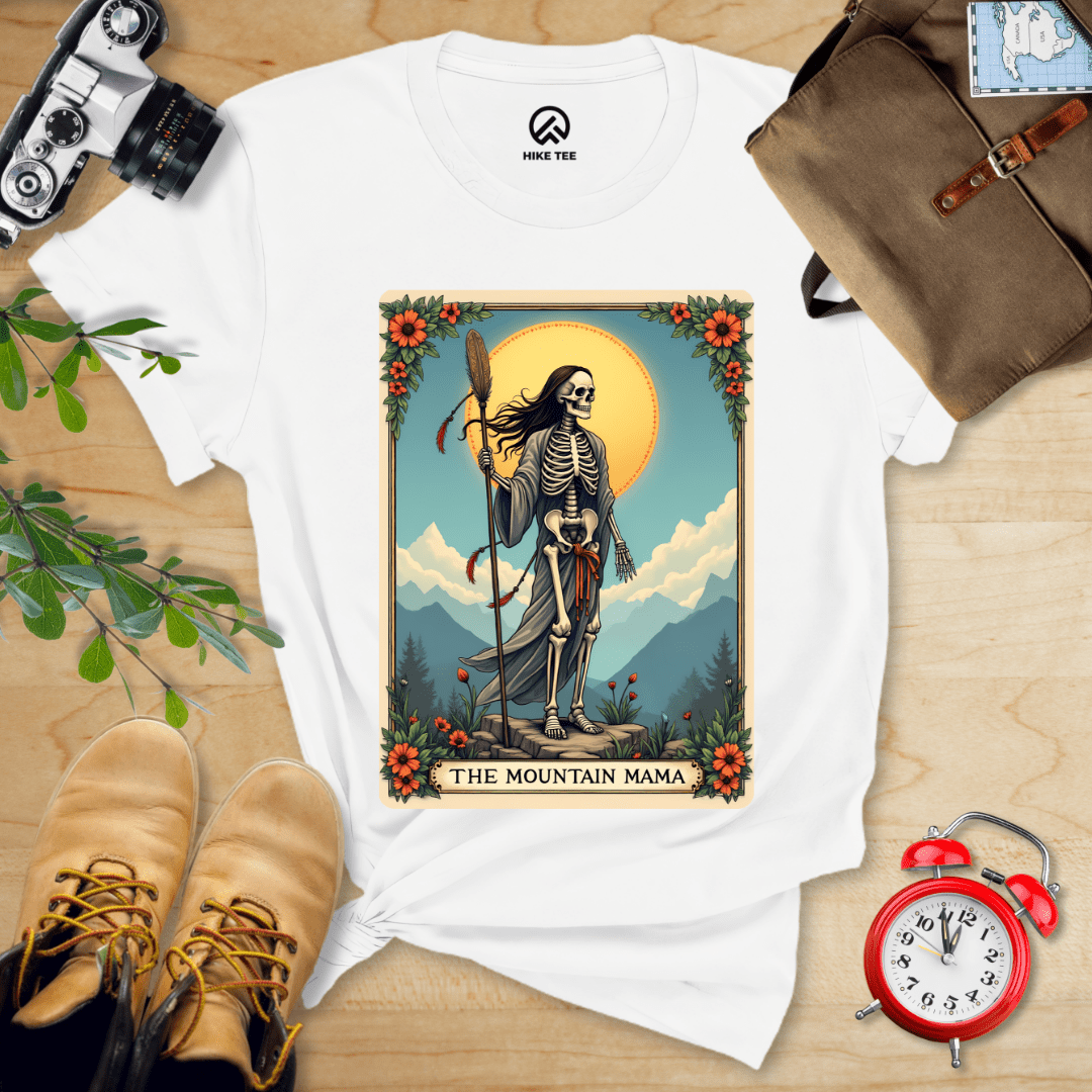 Hike Tee T-Shirt White / S Mountain Mama Tarrot Card Shirt
