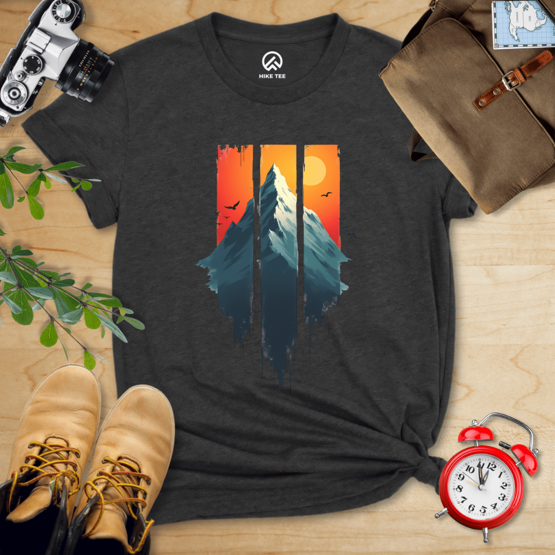 Hike Tee T-Shirt Dark Grey Heather / S Mountain Sunset Shirt