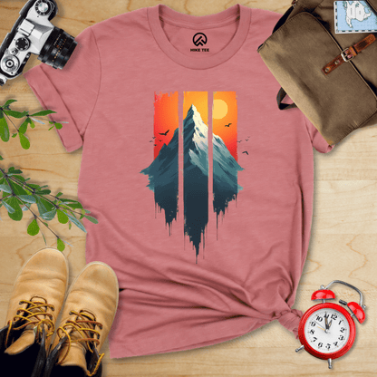 Hike Tee T-Shirt Heather Mauve / S Mountain Sunset Shirt