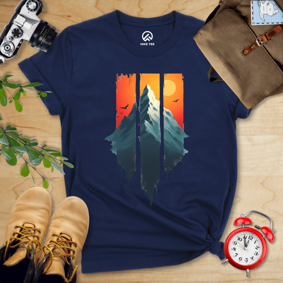 Hike Tee T-Shirt Navy / S Mountain Sunset Shirt
