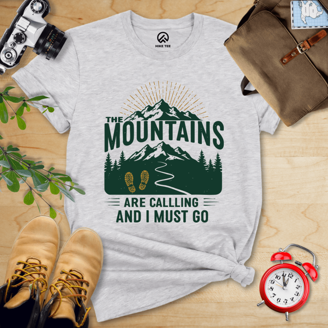 Hike Tee T-Shirt Athletic Heather / S Mountains Are Calling Shirt
