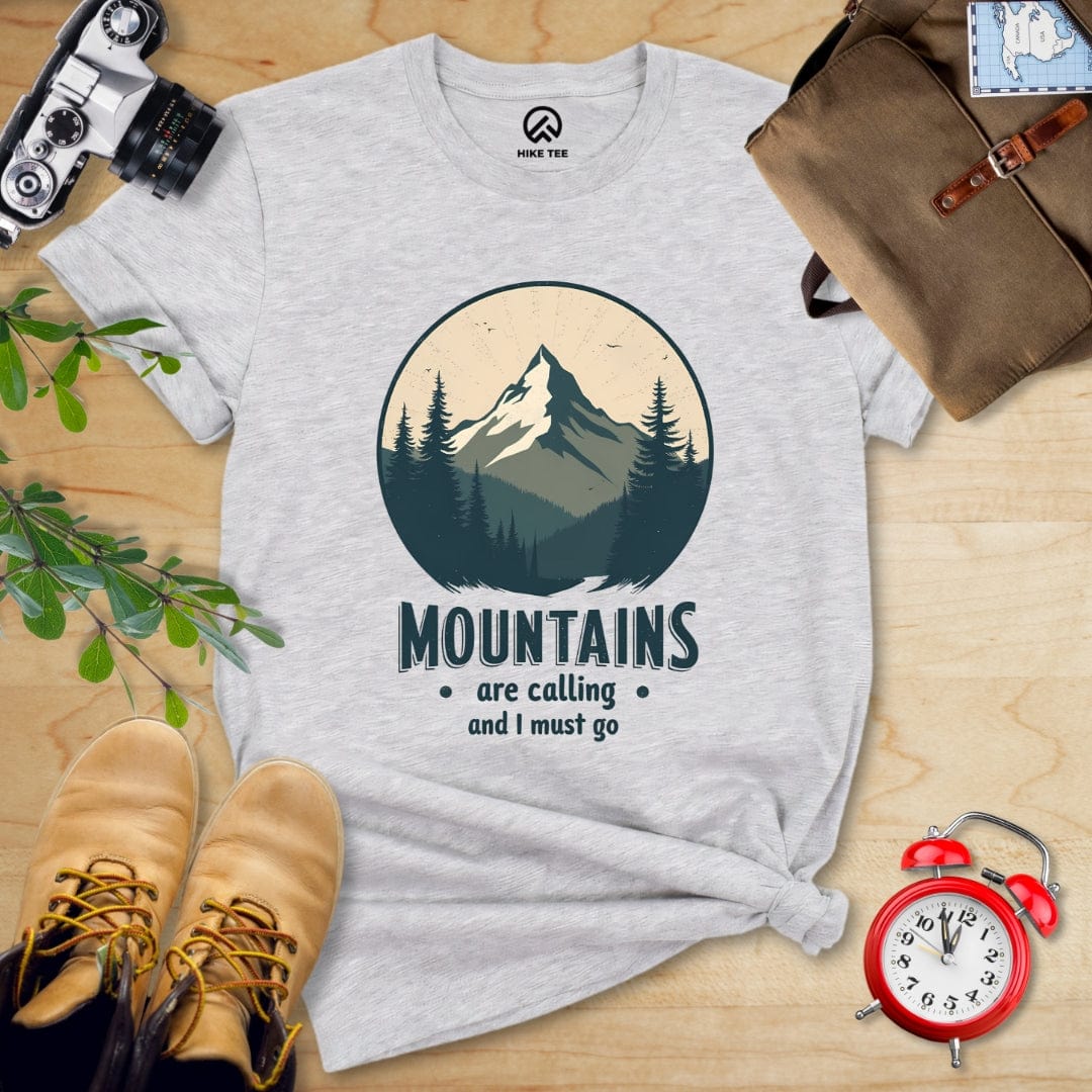 Hike Tee T-Shirt Athletic Heather / S Mountains Are Calling Shirt
