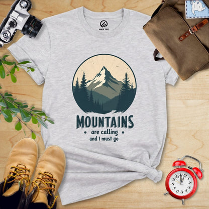 Hike Tee T-Shirt Athletic Heather / S Mountains Are Calling Shirt