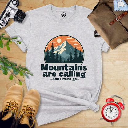 Hike Tee T-Shirt Athletic Heather / S Mountains are Calling Shirt
