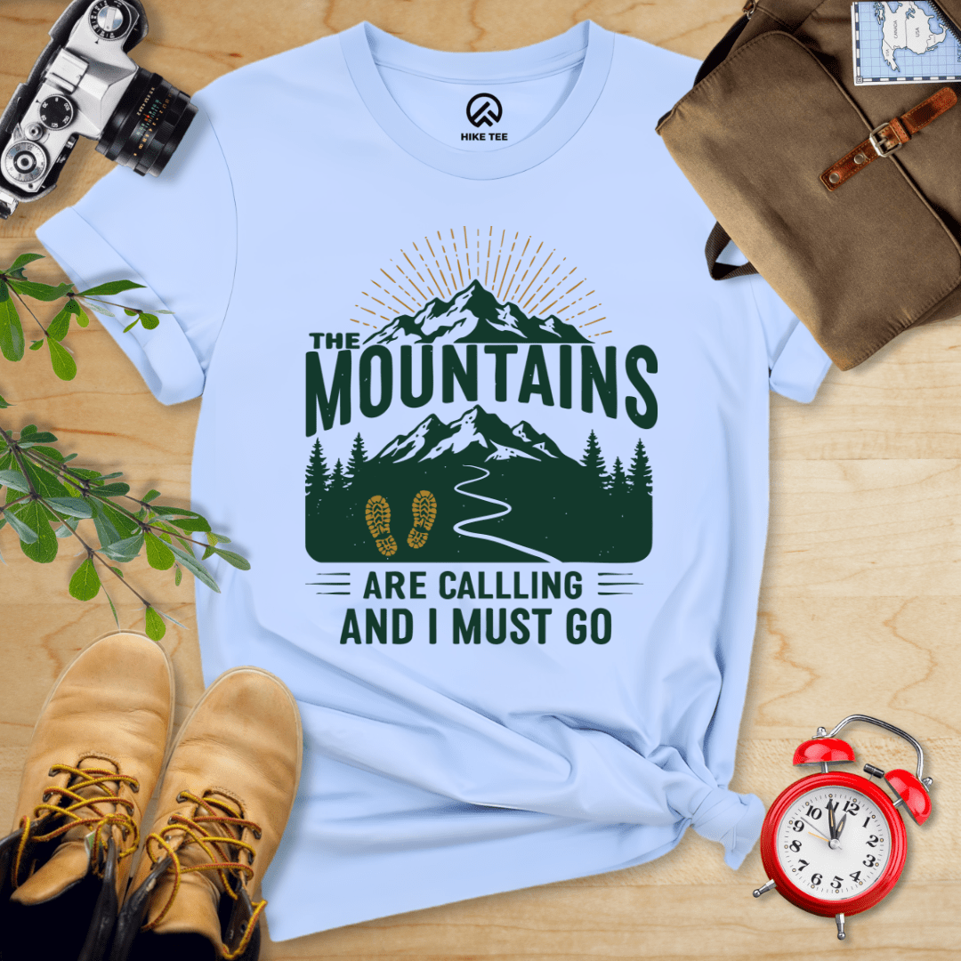 Hike Tee T-Shirt Baby Blue / S Mountains Are Calling Shirt