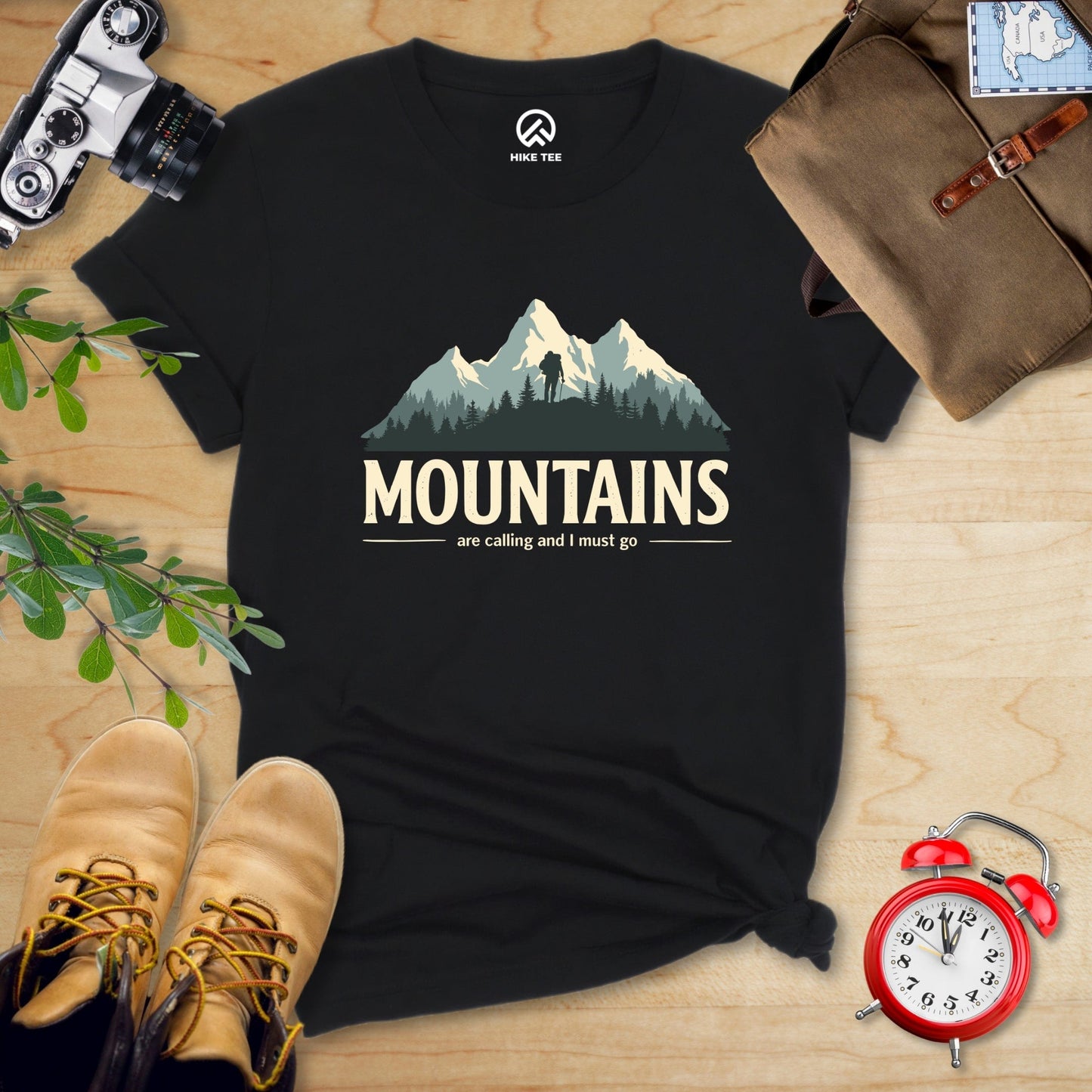 Hike Tee T-Shirt Black / S Mountains Are Calling Shirt