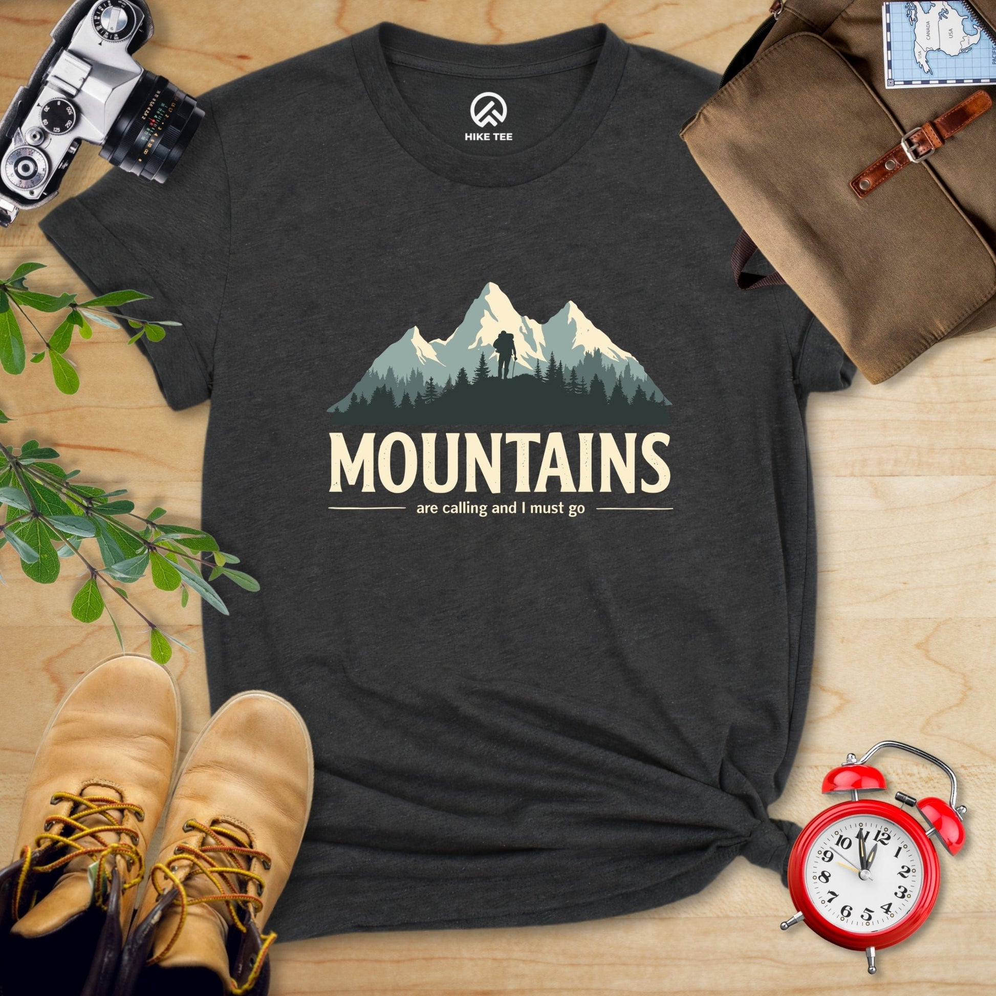 Hike Tee T-Shirt Dark Grey Heather / S Mountains Are Calling Shirt