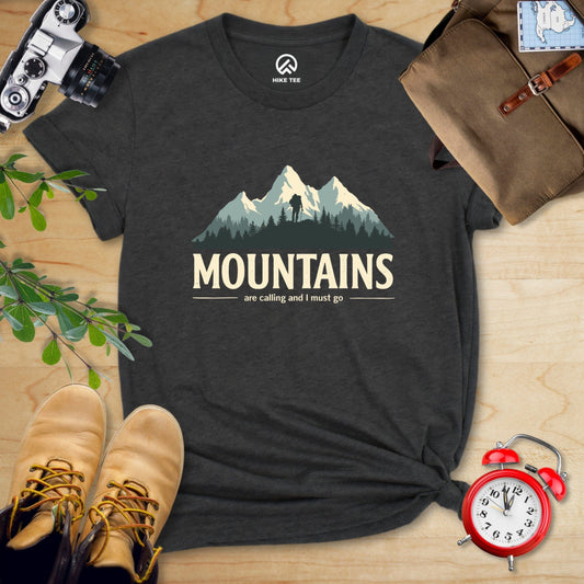 Hike Tee T-Shirt Dark Grey Heather / S Mountains Are Calling Shirt