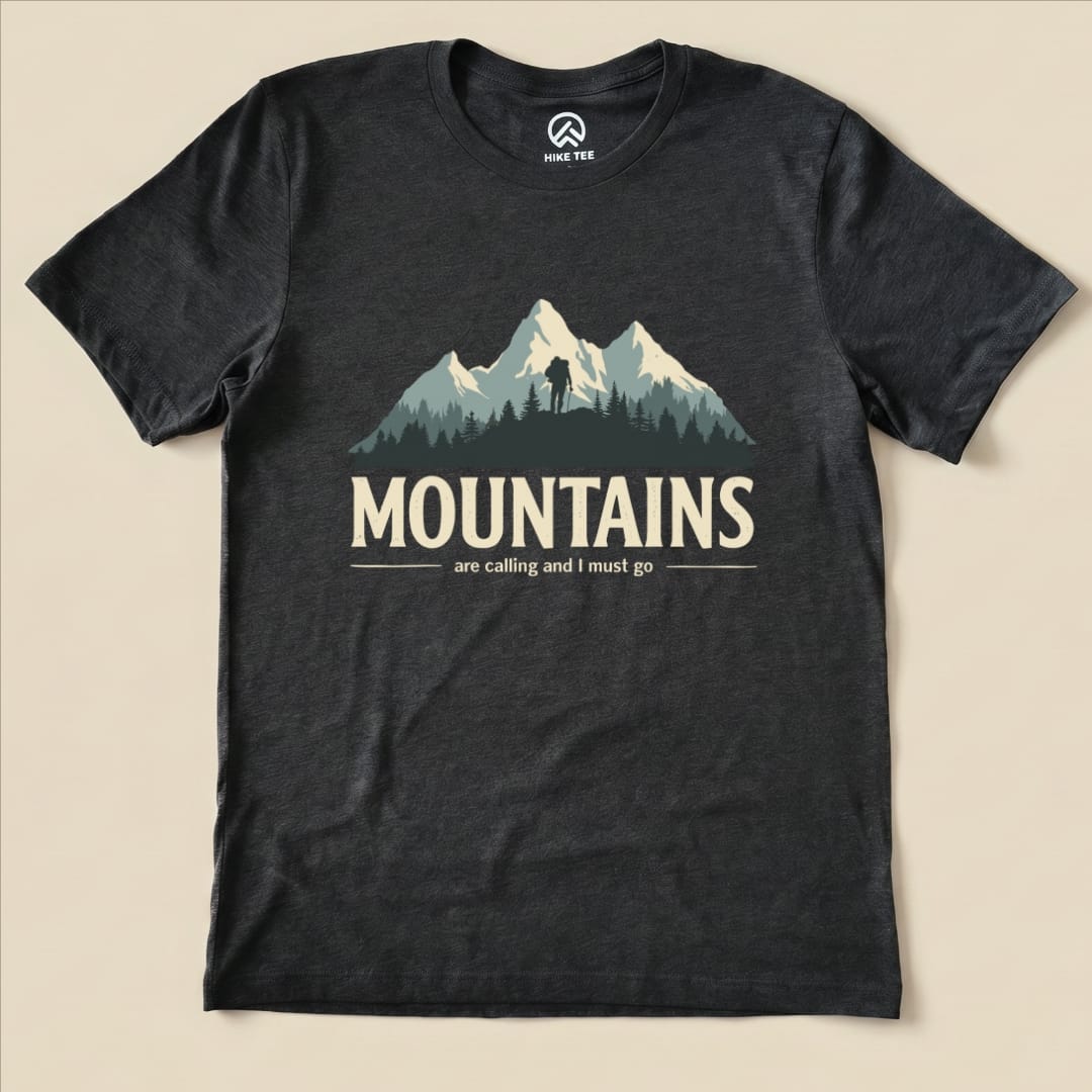 Hike Tee T-Shirt Dark Grey Heather / S Mountains Are Calling Shirt