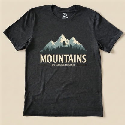 Hike Tee T-Shirt Dark Grey Heather / S Mountains Are Calling Shirt