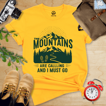 Hike Tee T-Shirt Gold / S Mountains Are Calling Shirt