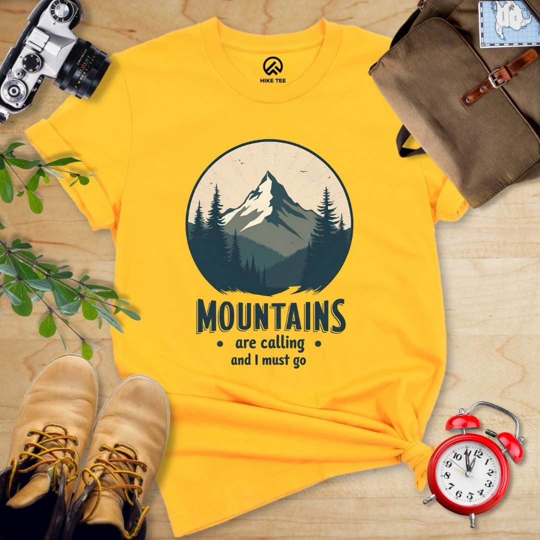 Hike Tee T-Shirt Gold / S Mountains Are Calling Shirt
