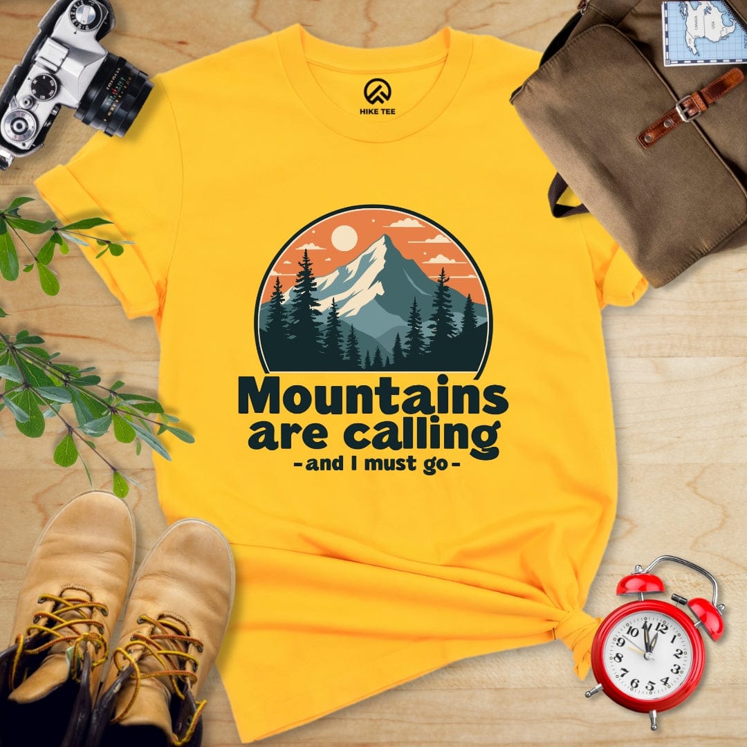 Hike Tee T-Shirt Gold / S Mountains are Calling Shirt