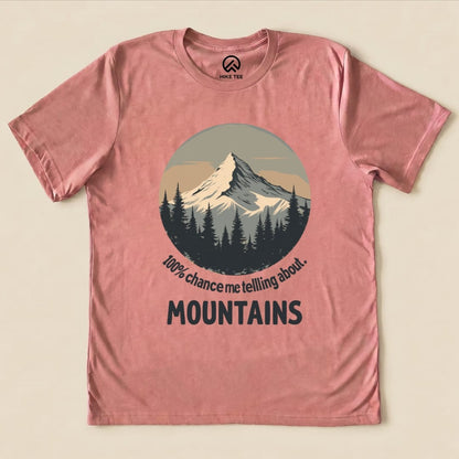 Hike Tee T-Shirt Heather Mauve / S Mountains Are Calling Shirt