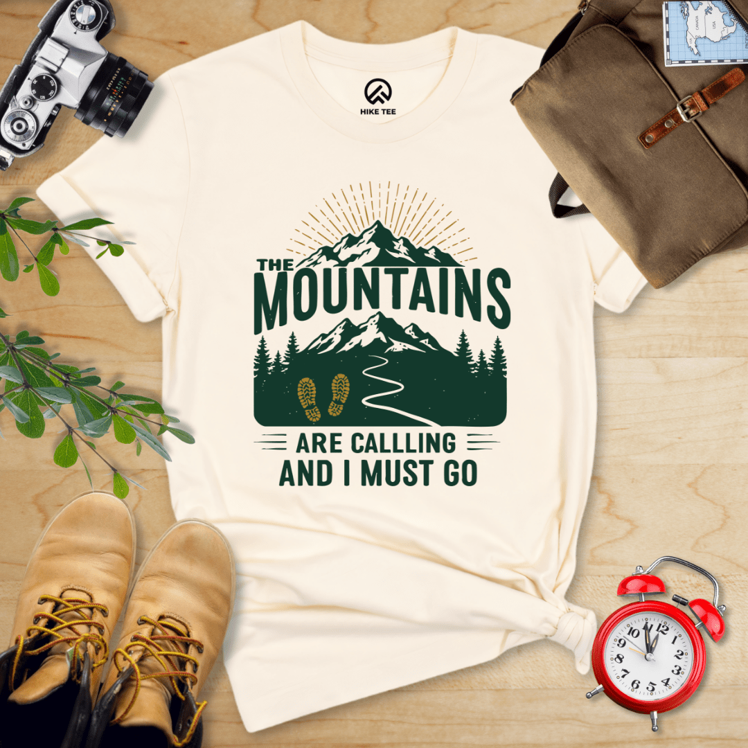 Hike Tee T-Shirt Natural / S Mountains Are Calling Shirt
