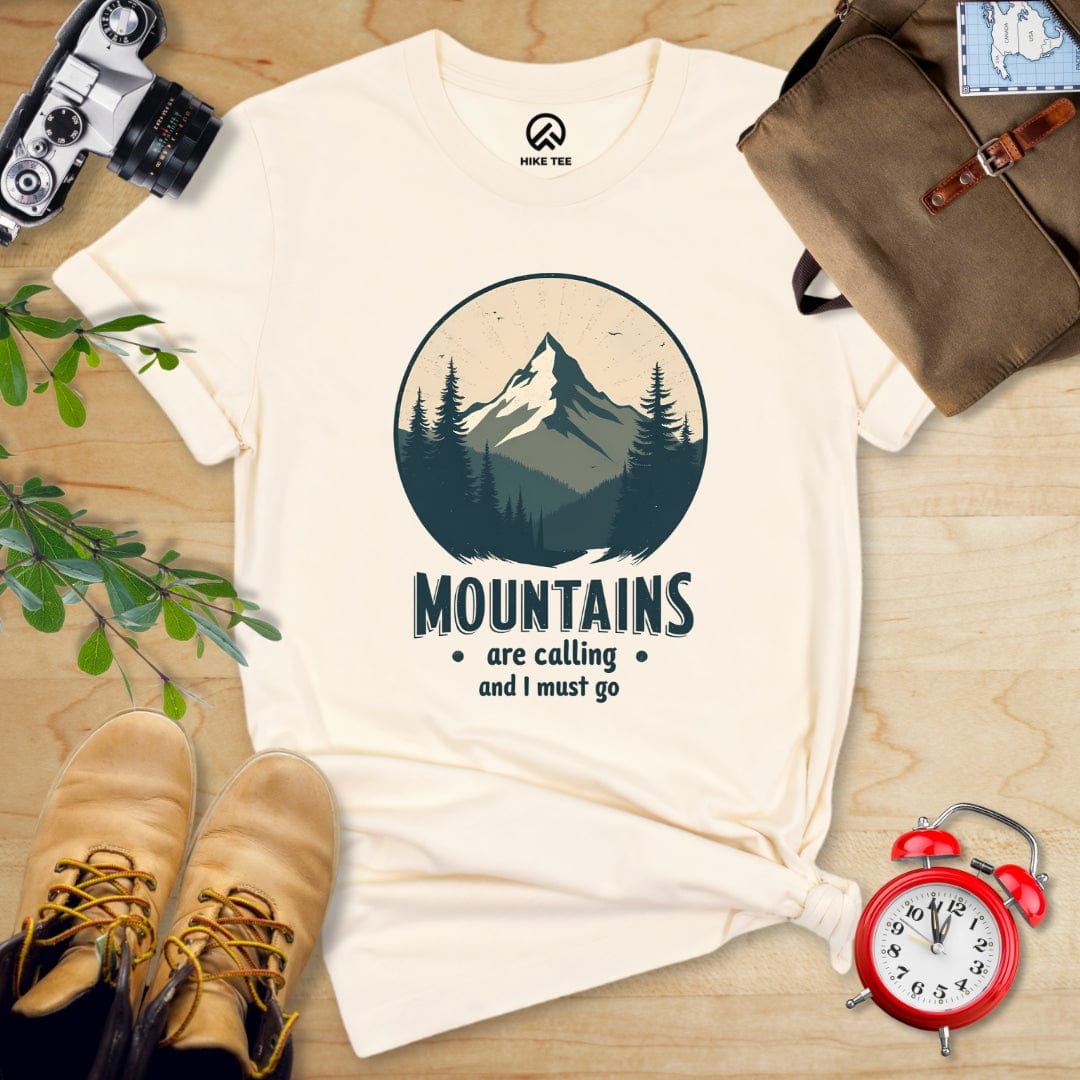 Hike Tee T-Shirt Natural / S Mountains Are Calling Shirt