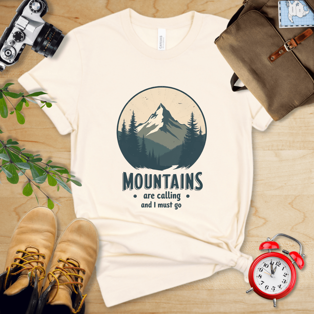 Printify T-Shirt Natural / S Mountains Are Calling Shirt