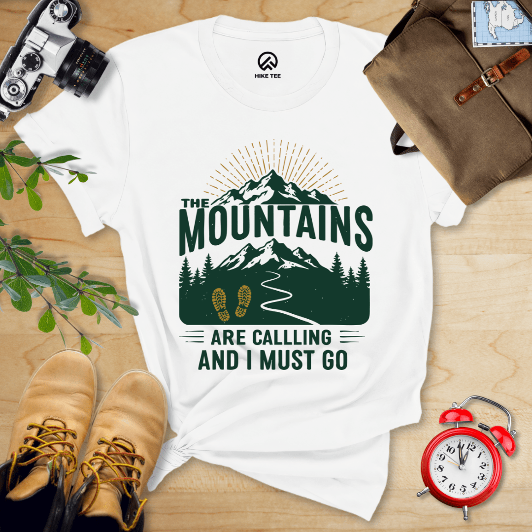 Hike Tee T-Shirt White / S Mountains Are Calling Shirt