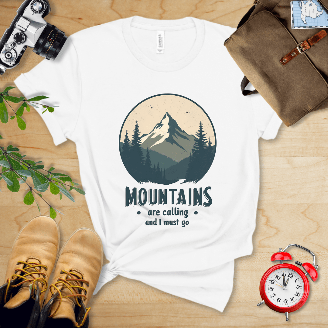 Printify T-Shirt White / S Mountains Are Calling Shirt