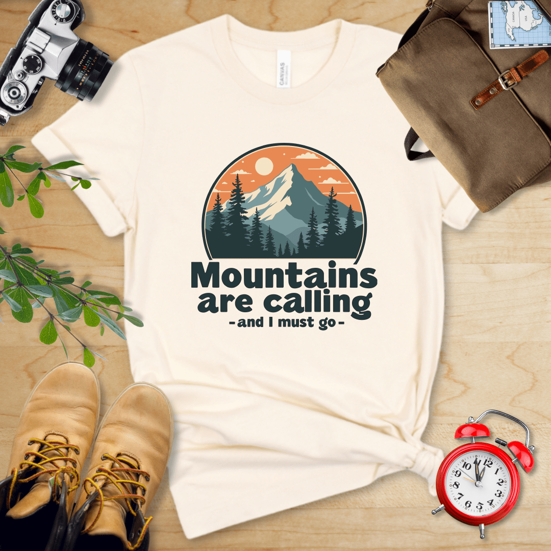 Printify T-Shirt Natural / S Mountains are Calling