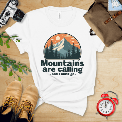 Printify T-Shirt White / S Mountains are Calling