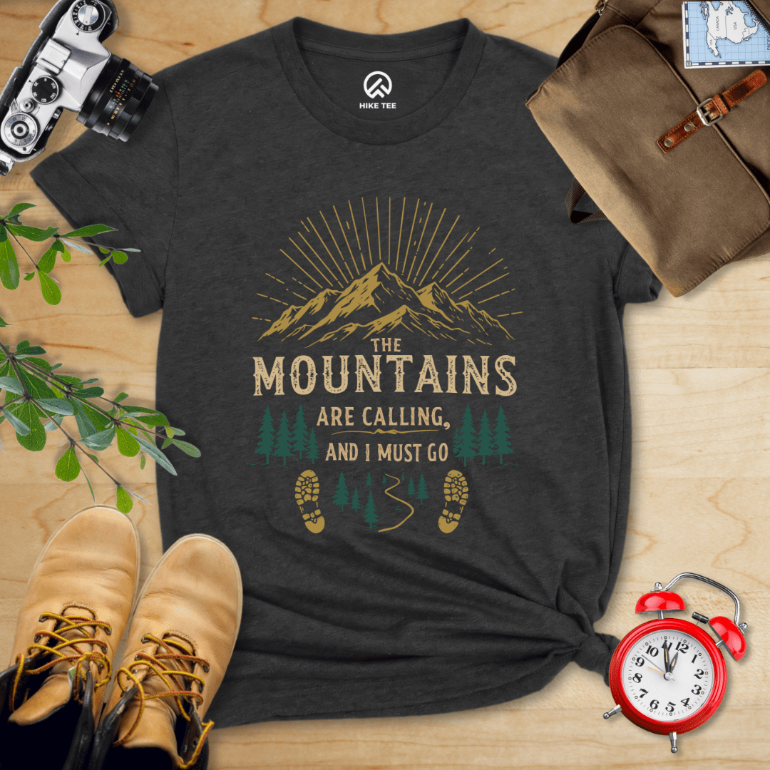 Hike Tee T-Shirt Dark Grey Heather / S Mountains Calling Shirt