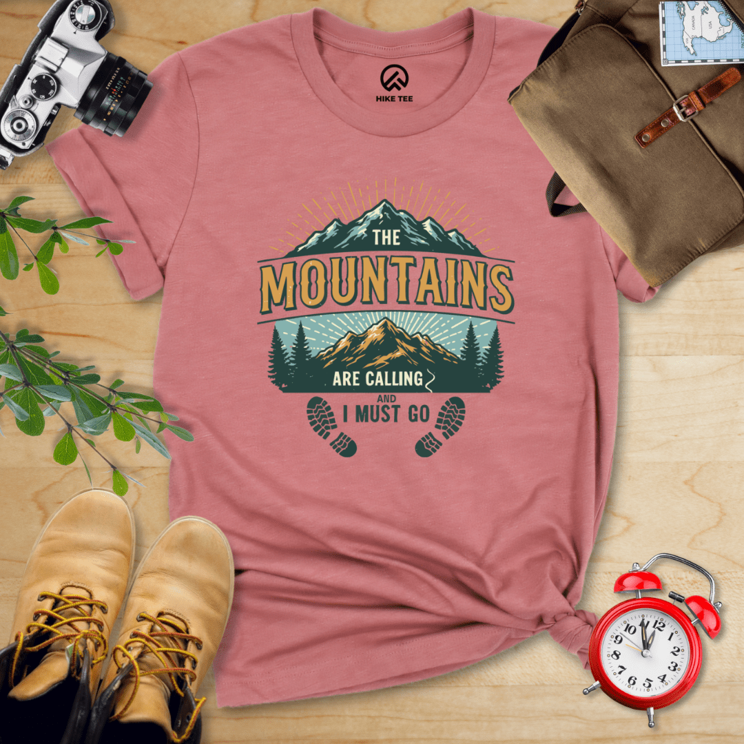 Hike Tee T-Shirt Heather Mauve / S Mountains Calling Shirt