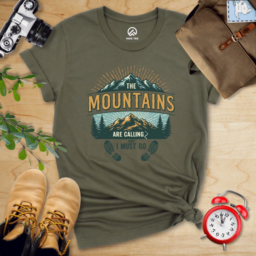 Hike Tee T-Shirt Military Green / S Mountains Calling Shirt