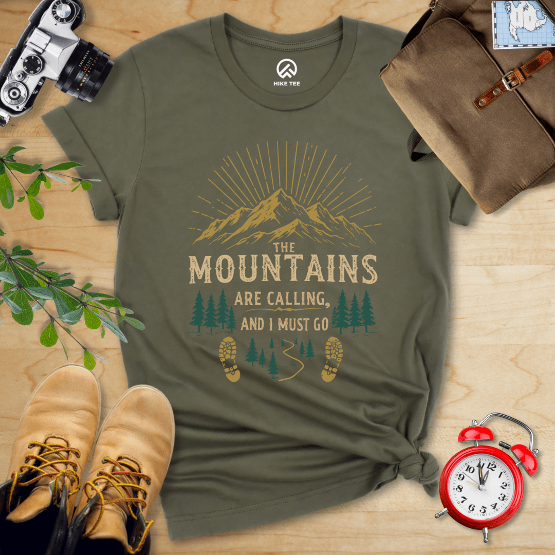 Hike Tee T-Shirt Military Green / S Mountains Calling Shirt