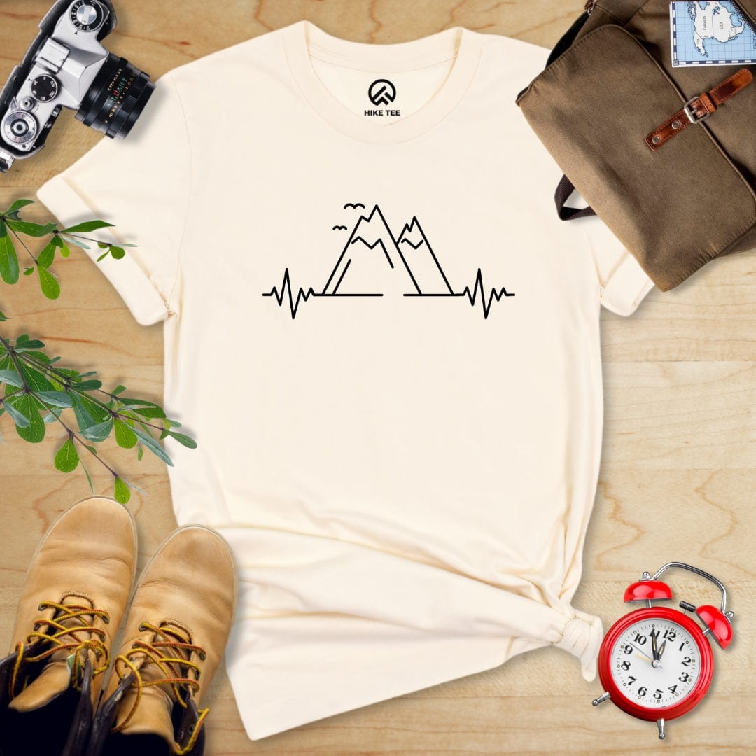 Hike Tee T-Shirt Natural / S Mountains Heart Rate Shirt