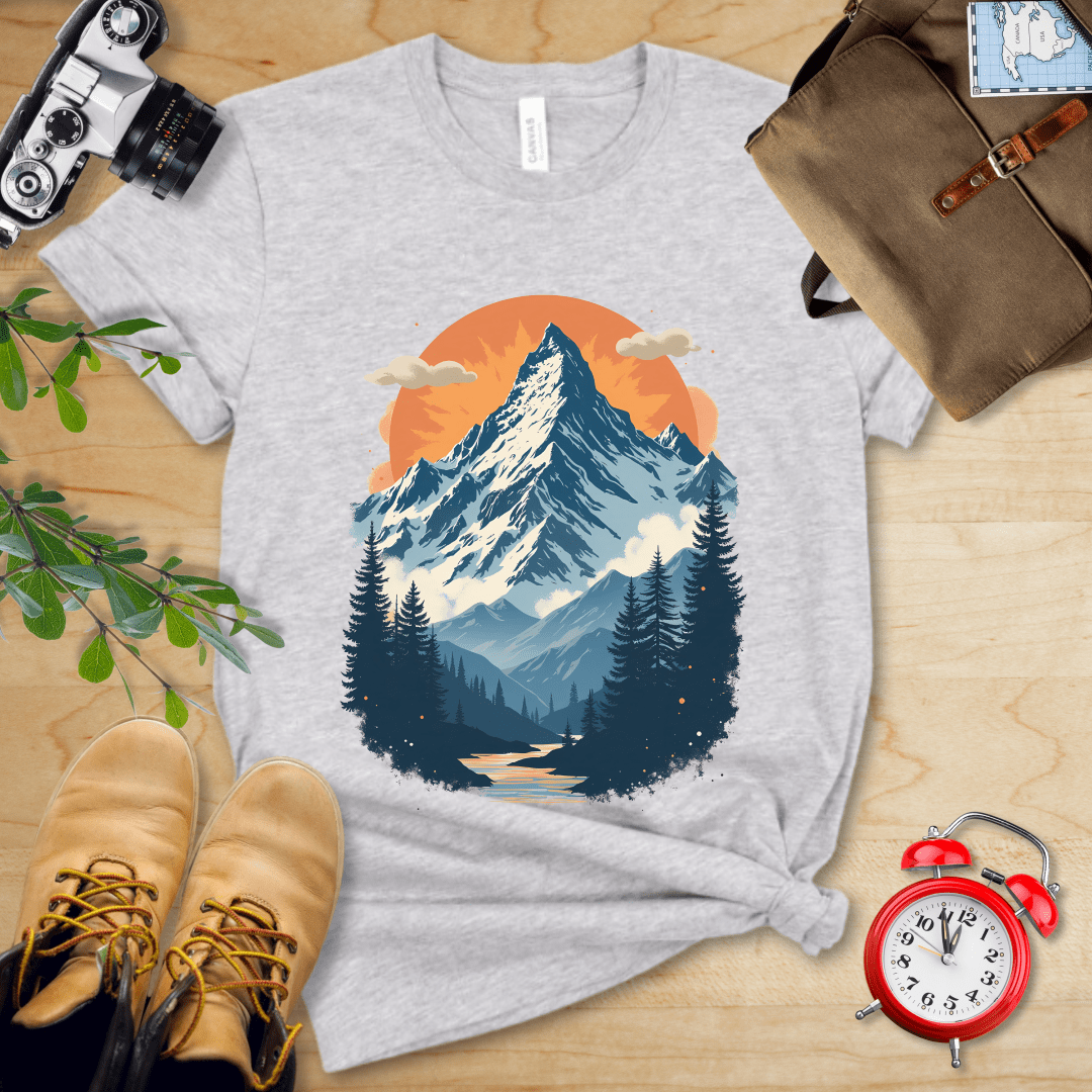 Printify T-Shirt Athletic Heather / S Mountains Shirt