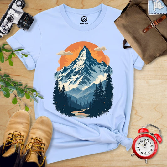 Hike Tee T-Shirt Baby Blue / S Mountains Shirt