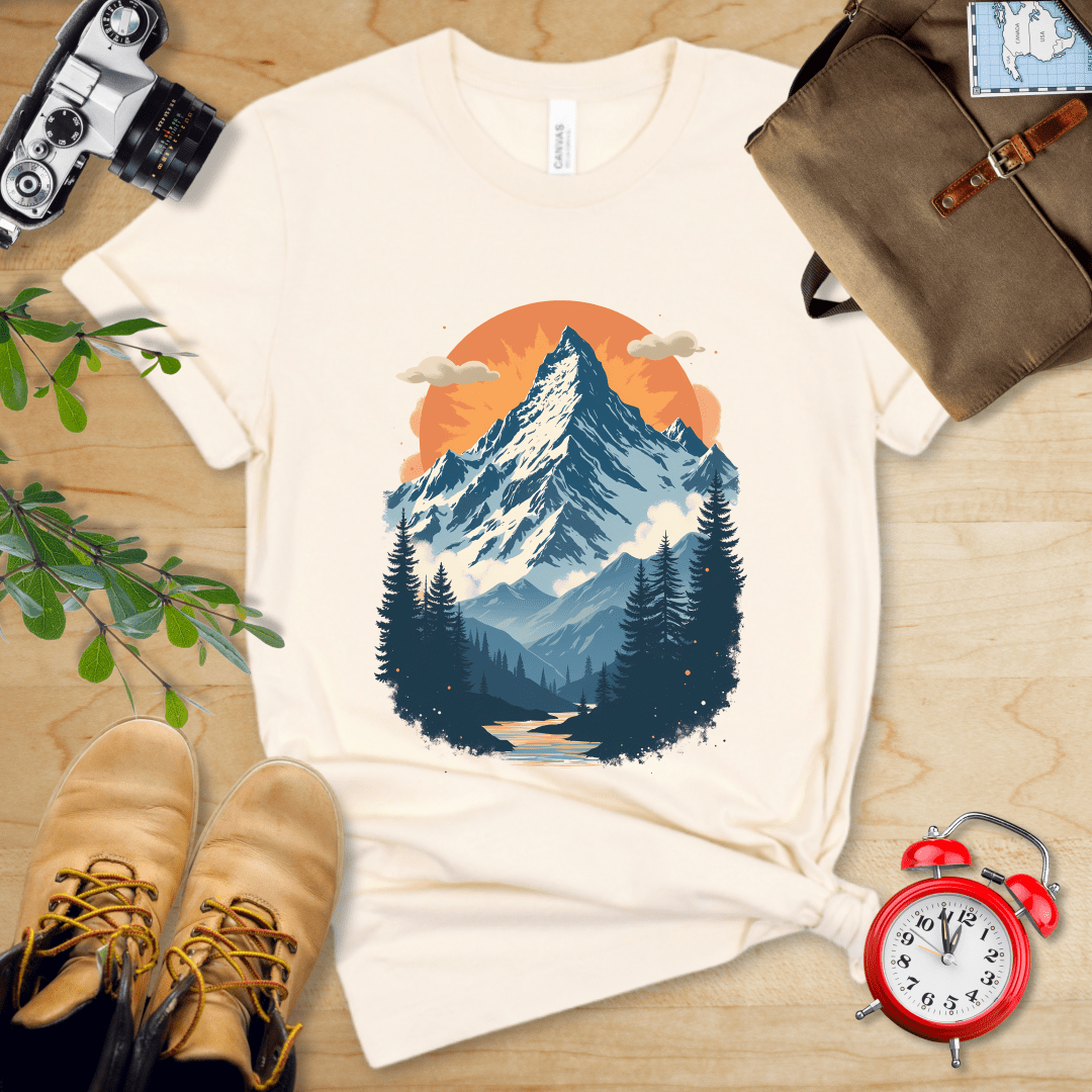 Printify T-Shirt Natural / S Mountains Shirt