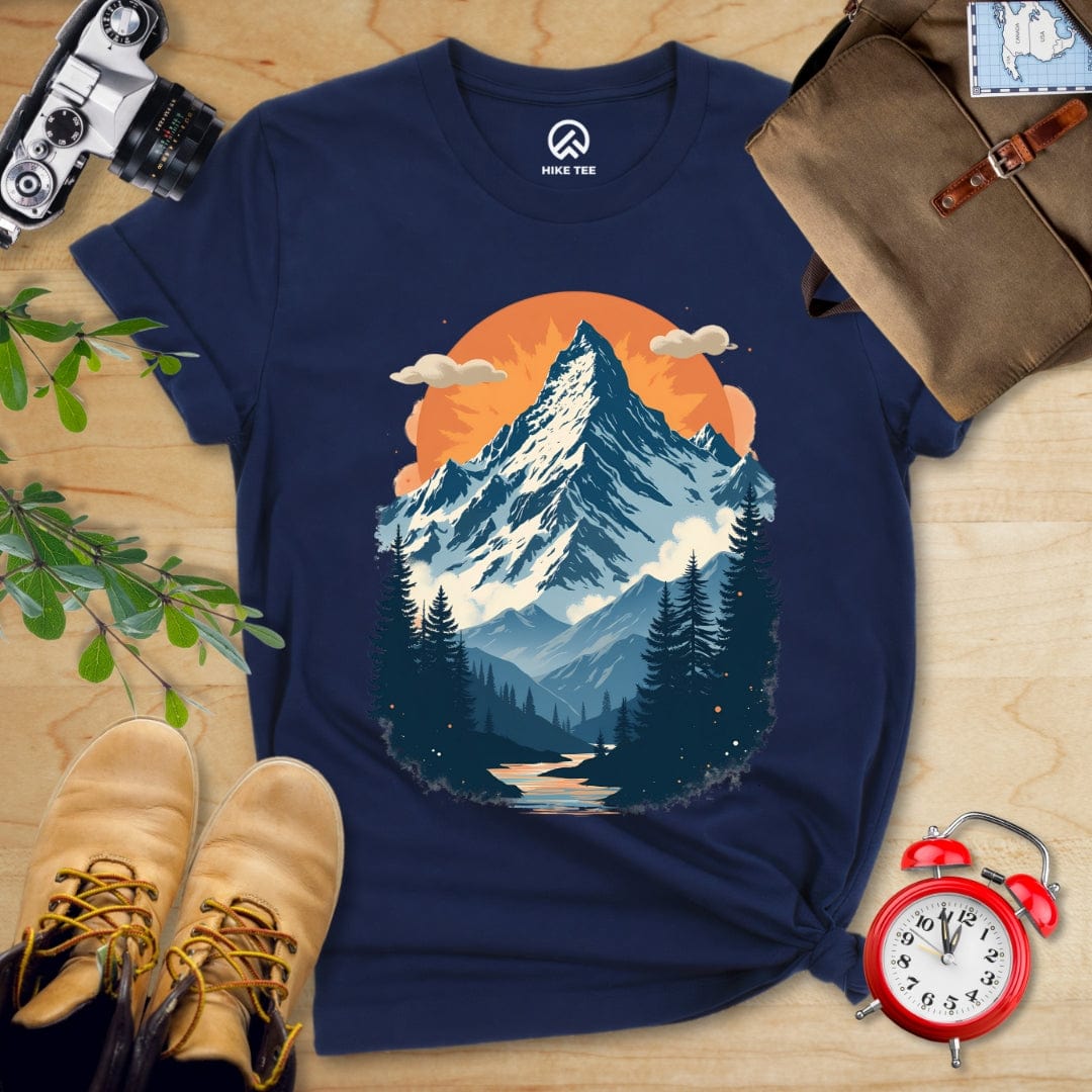 Hike Tee T-Shirt Navy / S Mountains Shirt