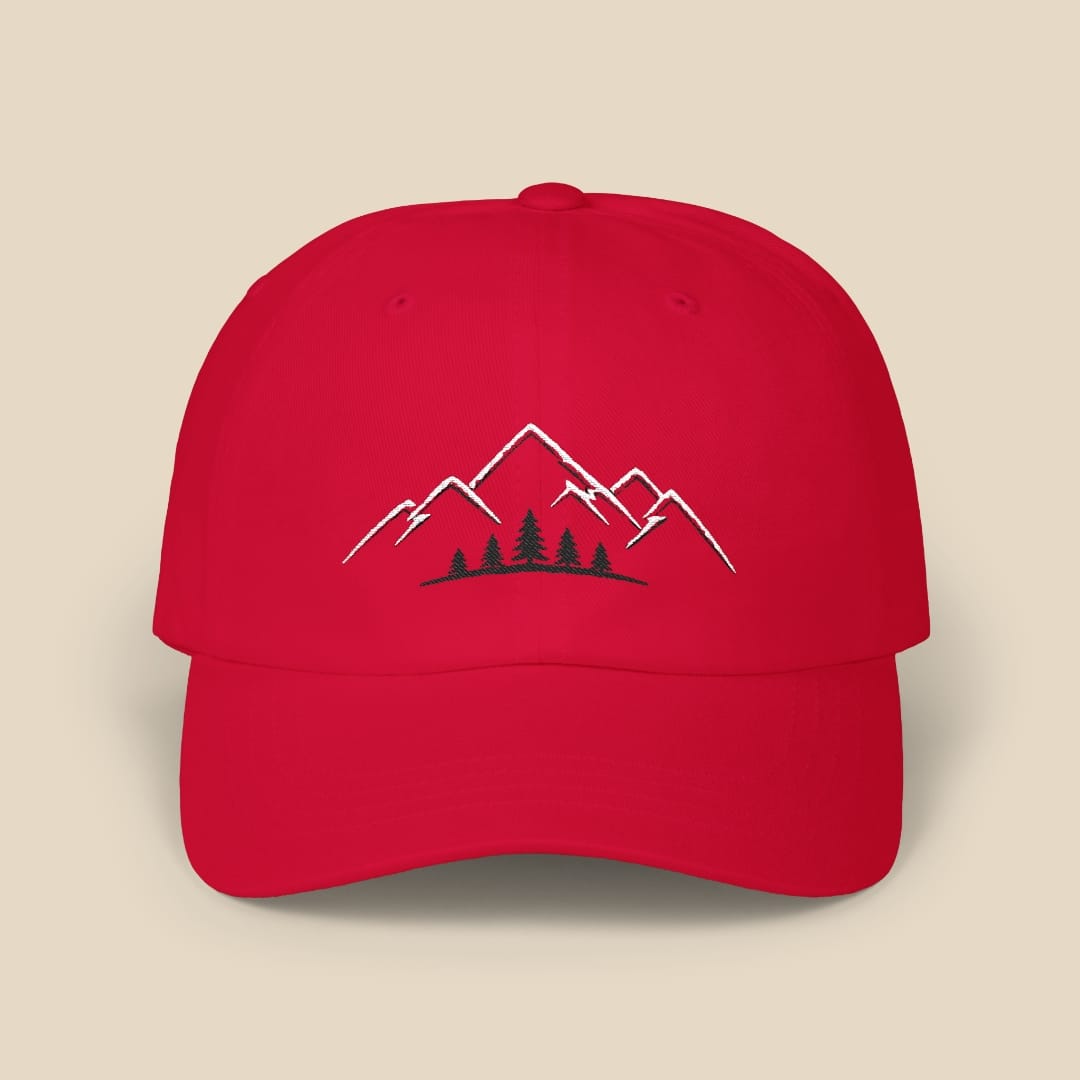 Mountians Cap Hike Tee Hats Cranberry