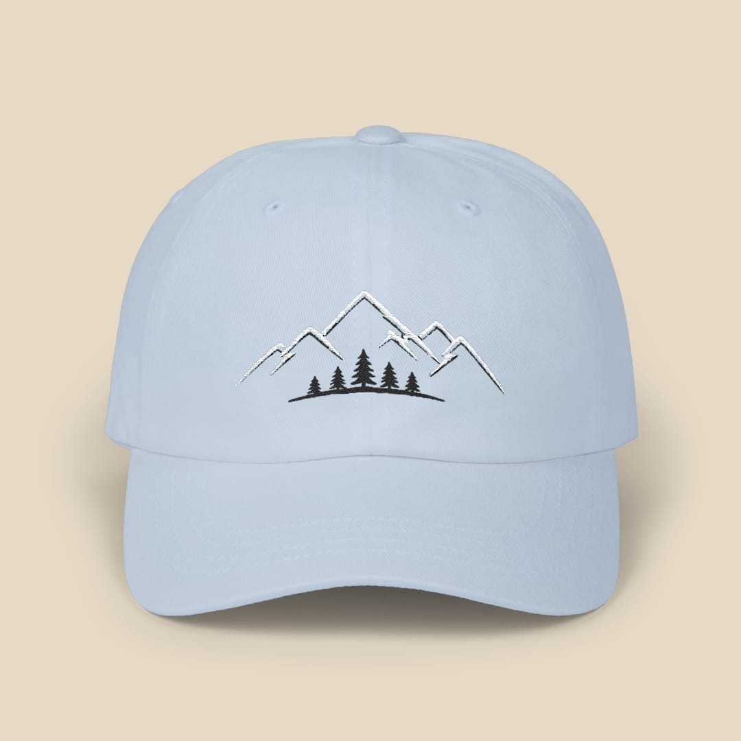 Mountians Cap Hike Tee Hats Light Blue