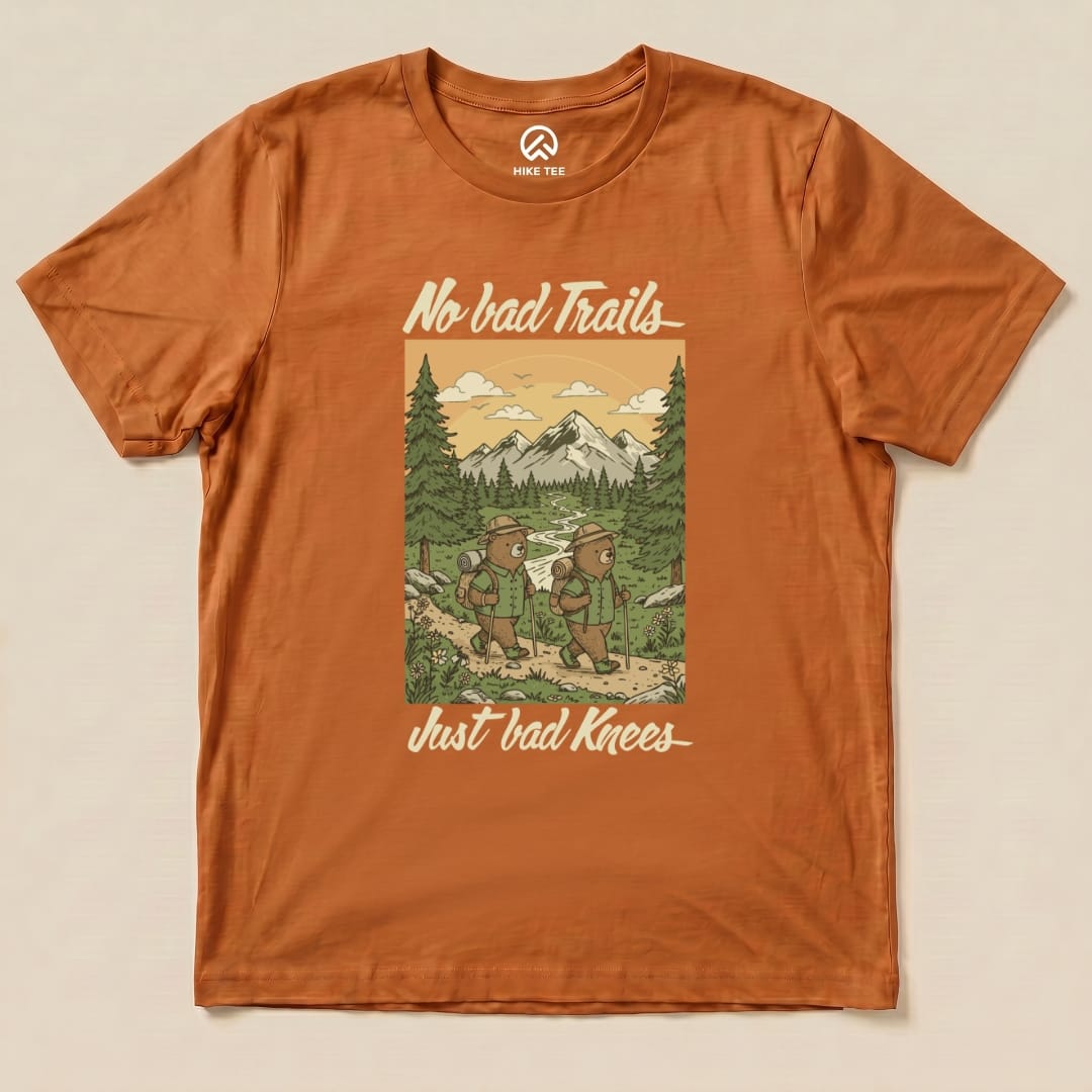 Hike Tee T-Shirt Autumn / S No bad Trails Just bad Knees Shirt