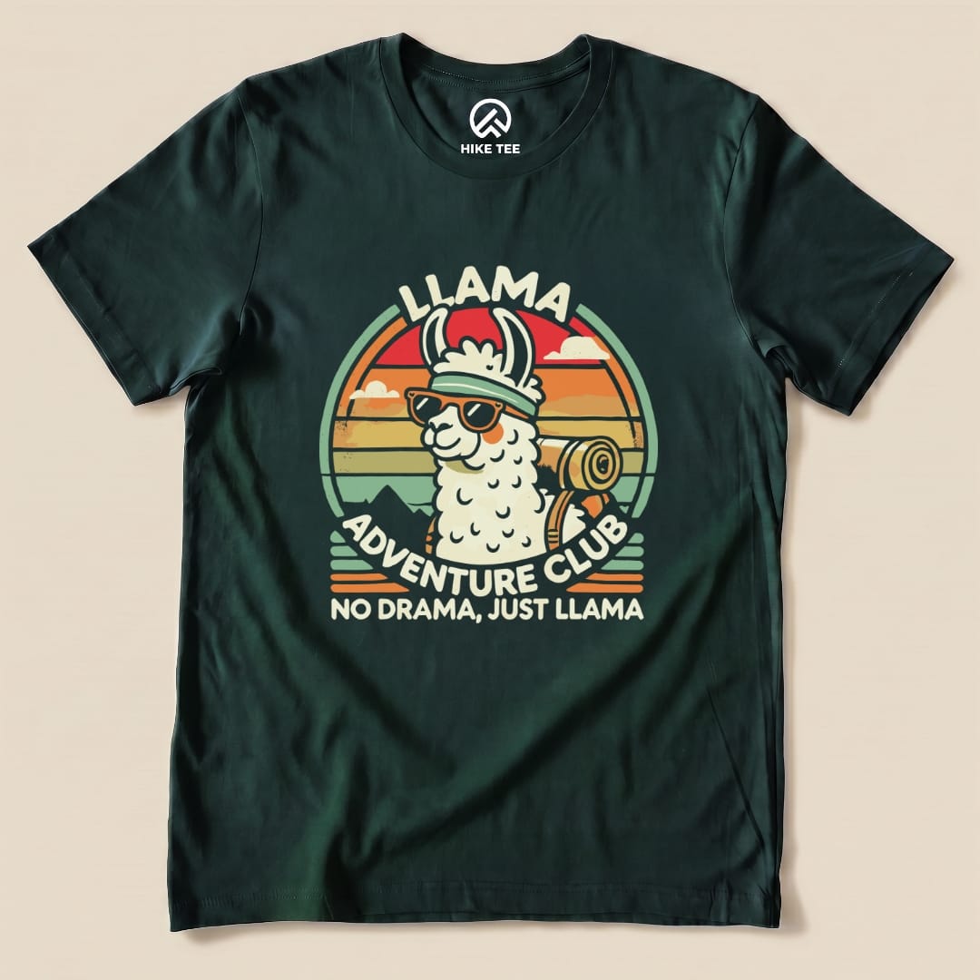 No Drama Just LLama Club Shirt Hike Tee T-Shirt Forest / S