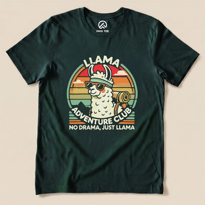 No Drama Just LLama Club Shirt Hike Tee T-Shirt Forest / S
